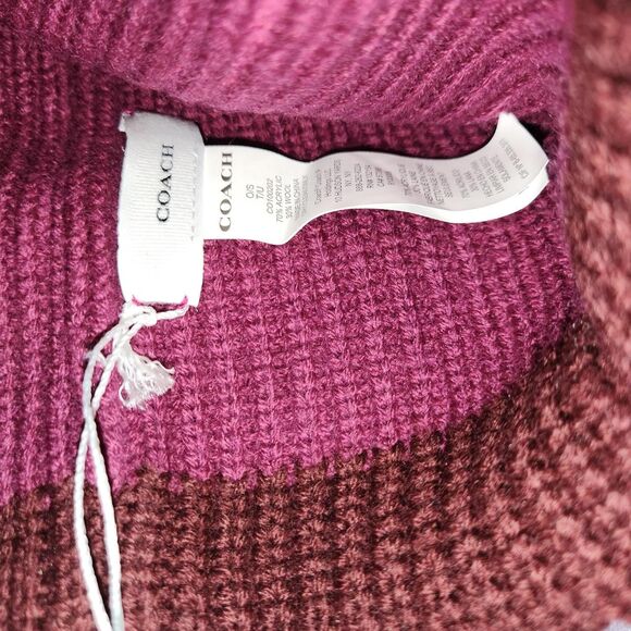 Coach Women\'s Burgundy and Pink Beanie main image 4
